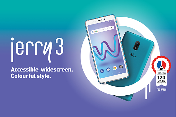 WIKO JERRY3 - Accessible widescreen. Colourful style.