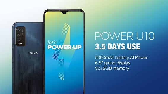 WIKO POWER U10 (NEW). 1-CHARGE. 3.5-DAYS USE. 