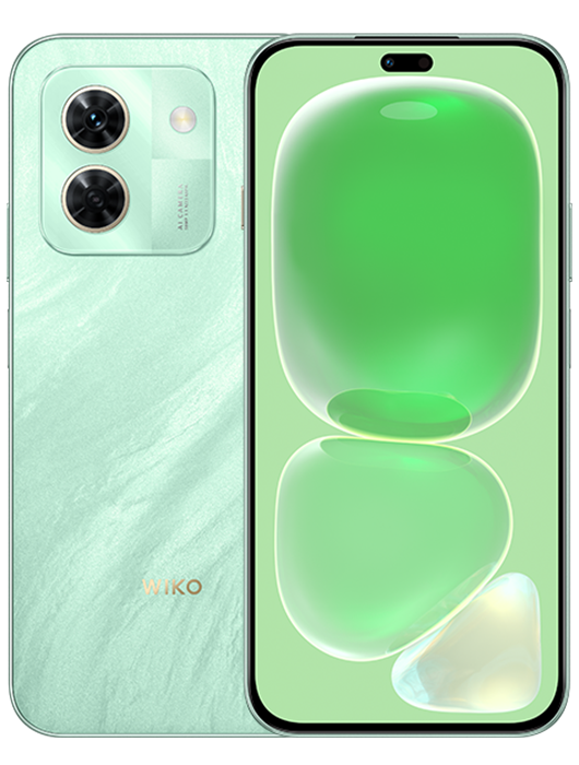 WIKO X70 displayed from front and back view