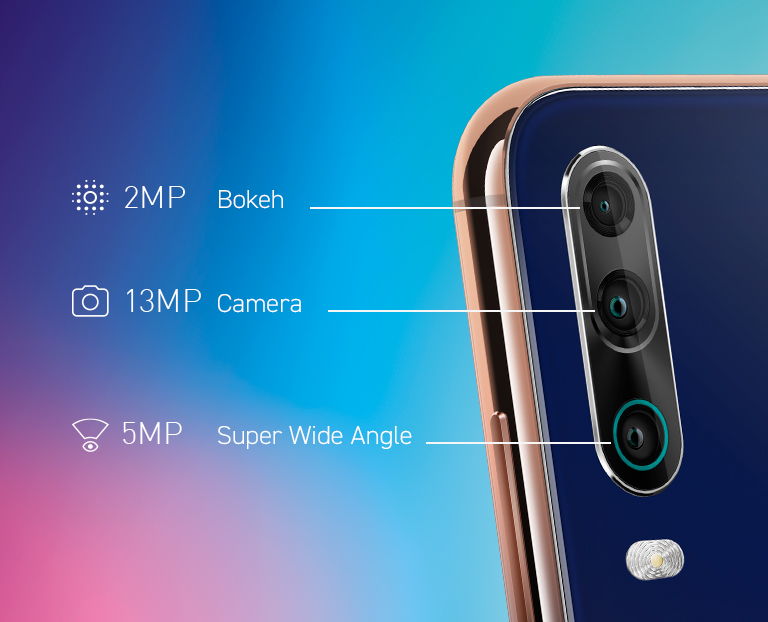 Triple camera with Super Wide Angle