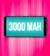 Visual del teléfono con 3000mAh dento y fondo rosa