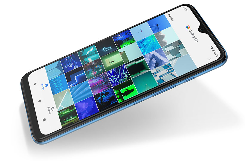 Zoom sur l'application Galerie Go affichée sur le smartphone Power U10